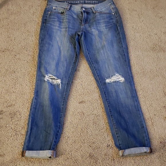 Articles of Society Distressed CroppedSkinny Jeans - Picture 1 of 8